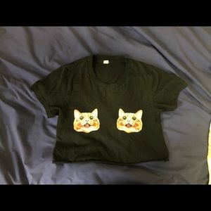kitty titty crop top tshirt